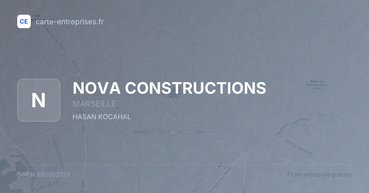 NOVA CONSTRUCTIONS — 892563727 — fiche entreprise