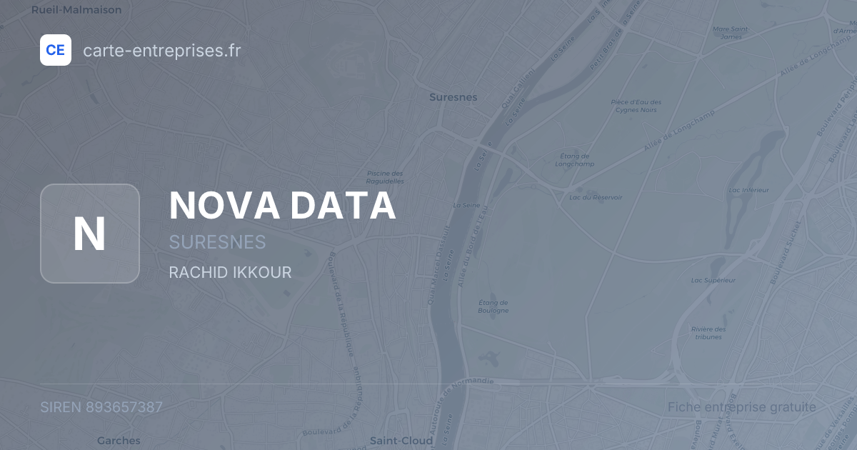 NOVA DATA — 893657387 — fiche entreprise
