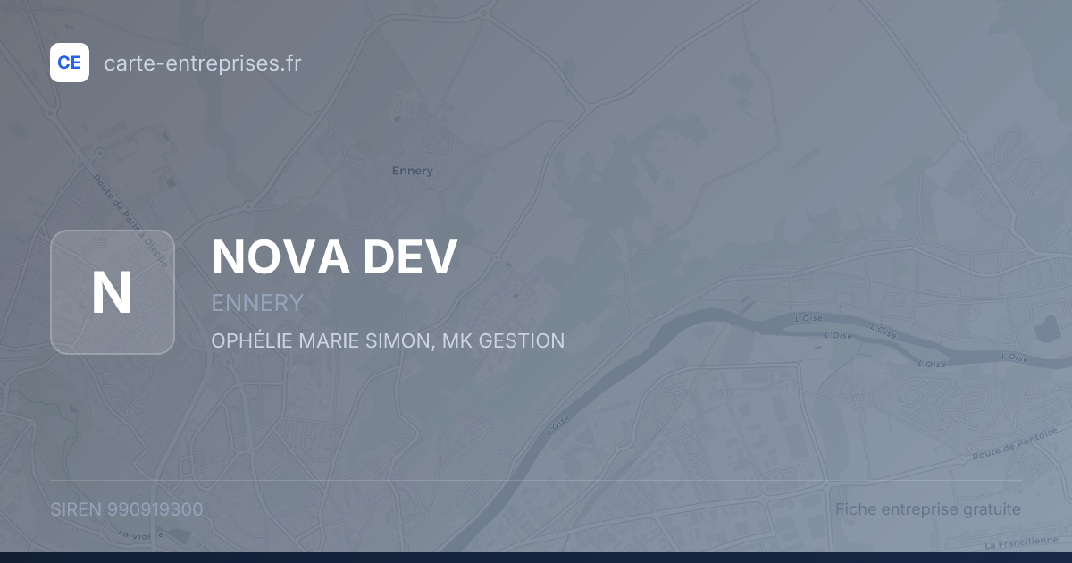 NOVA DEV — 990919300 — fiche entreprise