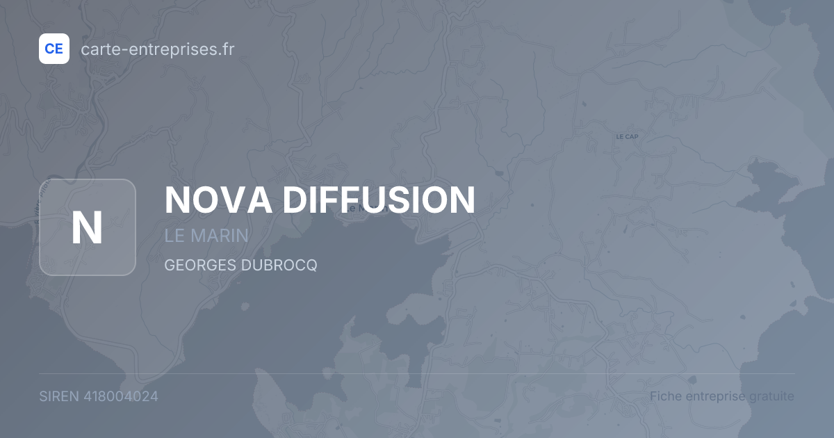 NOVA DIFFUSION — 418004024 — fiche entreprise