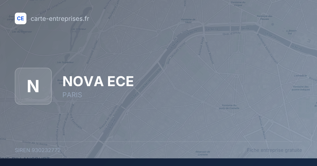 NOVA ECE — 930232772 — fiche entreprise