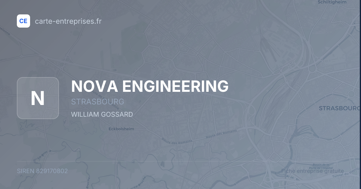 NOVA ENGINEERING — 829170802 — fiche entreprise