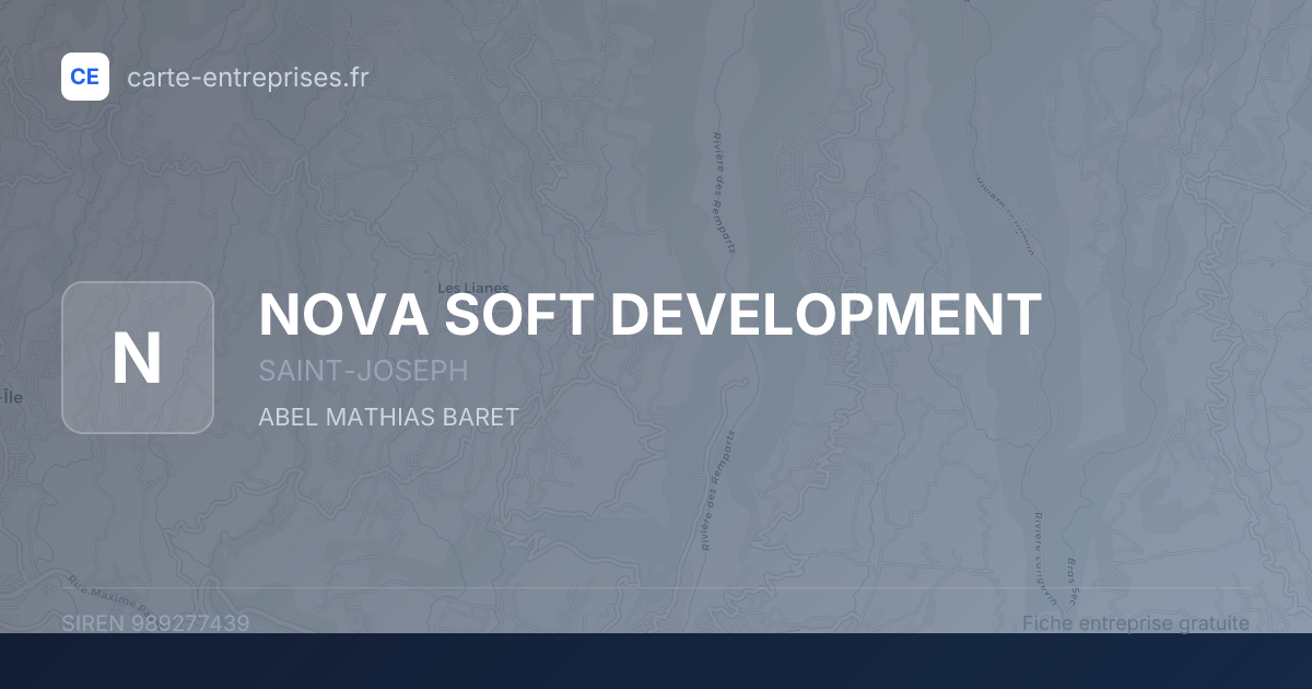 NOVA SOFT DEVELOPMENT — 989277439 — fiche entreprise