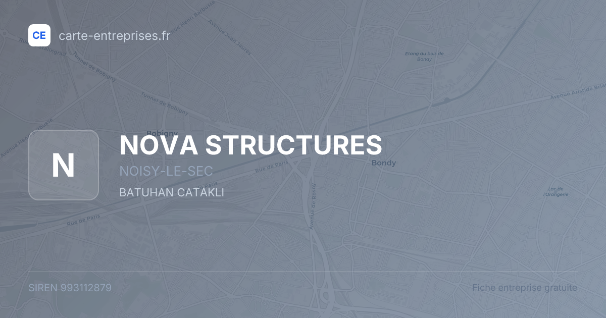 NOVA STRUCTURES — 993112879 — fiche entreprise