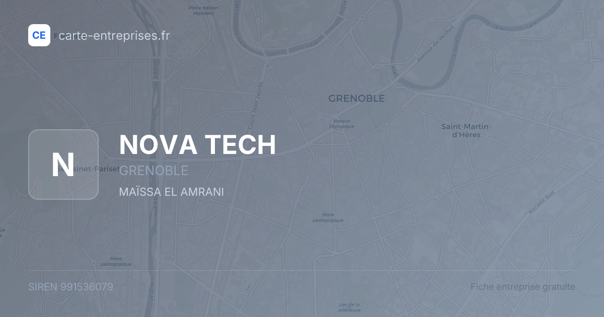 NOVA TECH — 991536079 — fiche entreprise