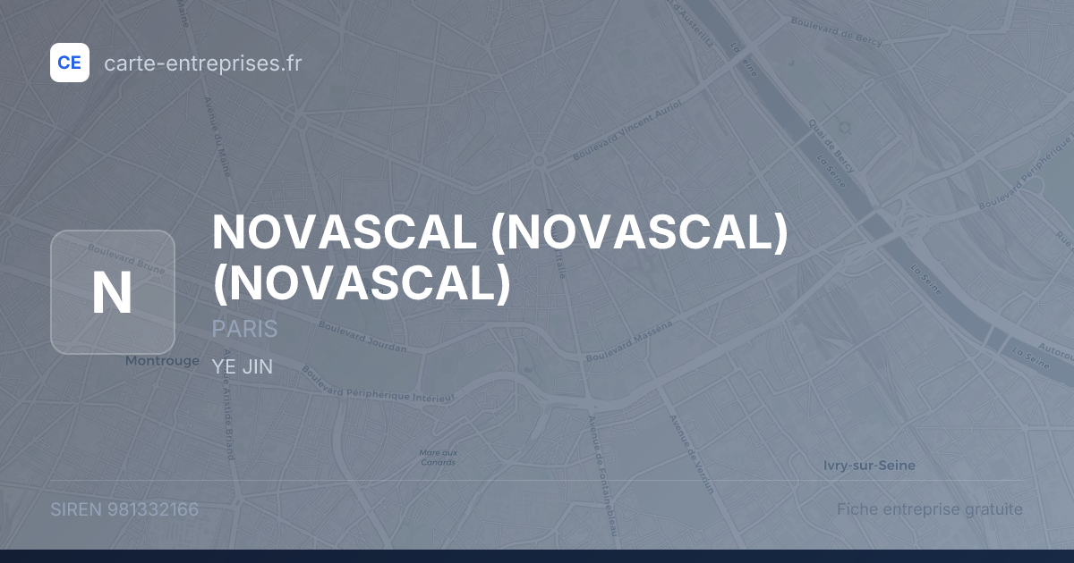 NOVASCAL (NOVASCAL) (NOVASCAL) — 981332166 — fiche entreprise