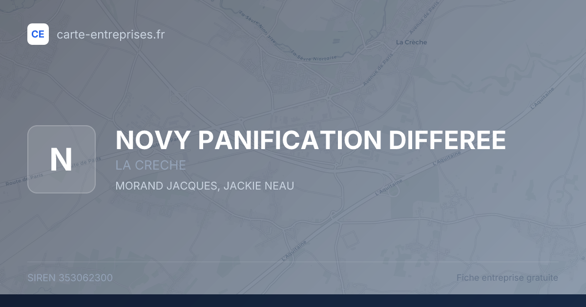 NOVY PANIFICATION DIFFEREE — 353062300 — fiche entreprise