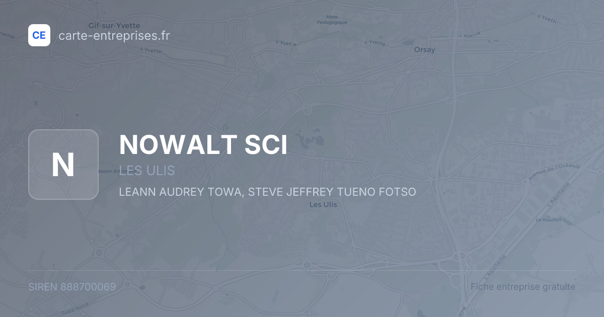 NOWALT SCI — 888700069 — fiche entreprise