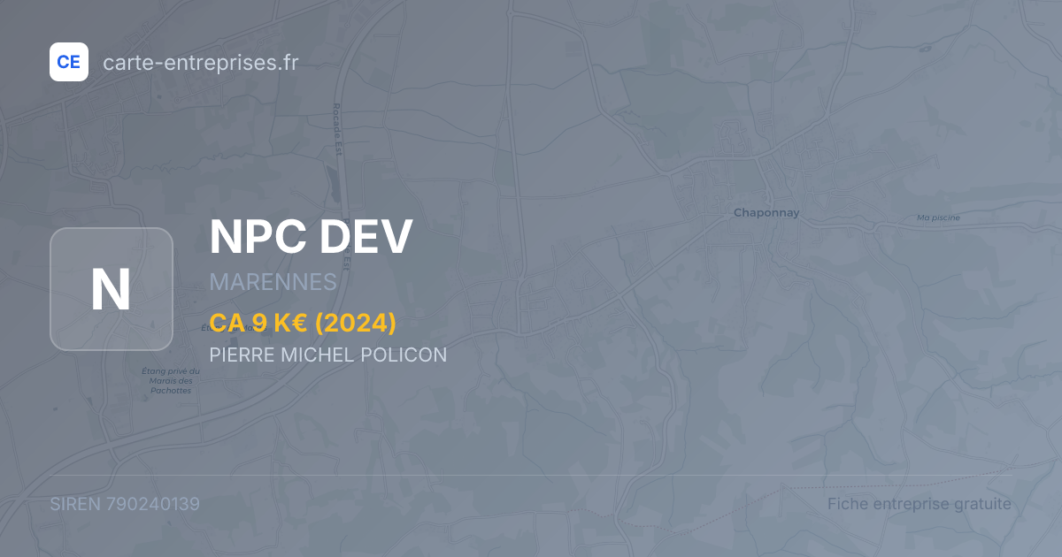 NPC DEV — 790240139 — fiche entreprise