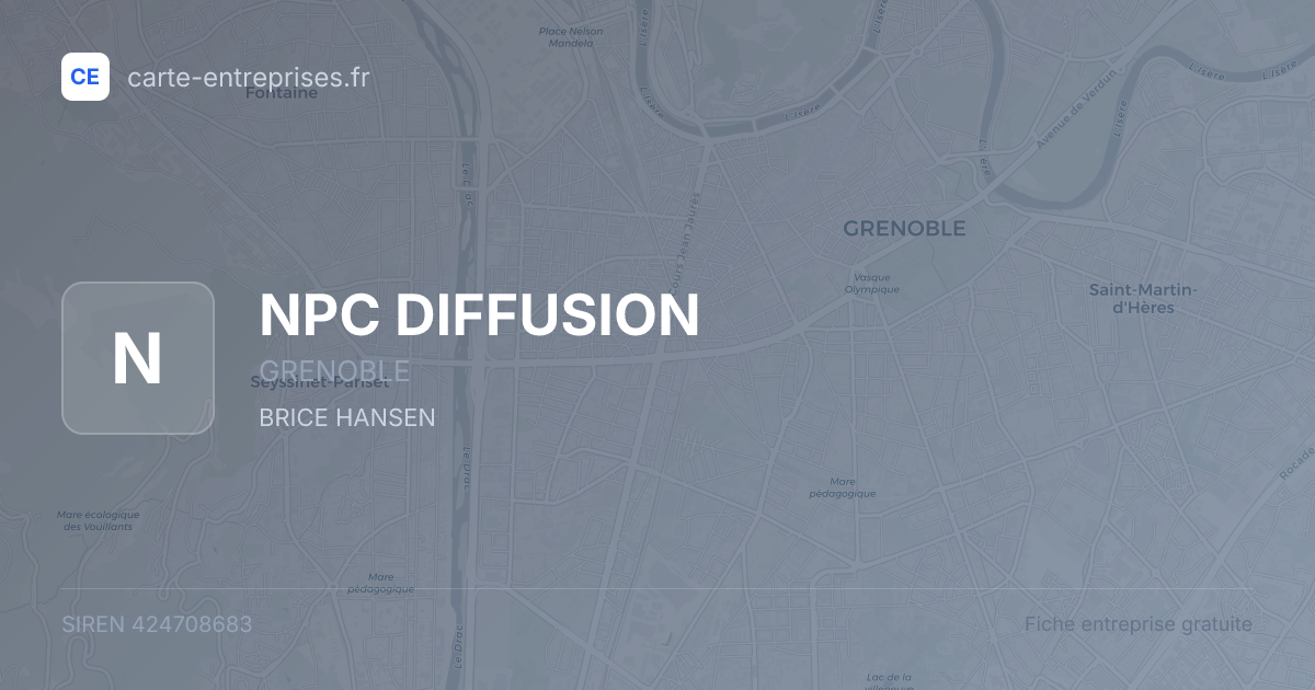 NPC DIFFUSION — 424708683 — fiche entreprise