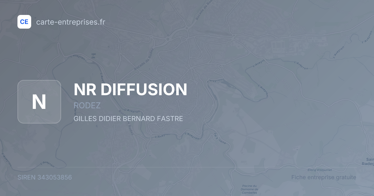 NR DIFFUSION — 343053856 — fiche entreprise