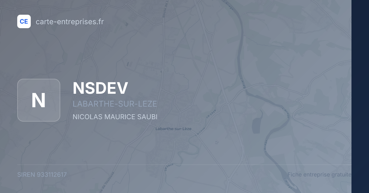 NSDEV — 933112617 — fiche entreprise