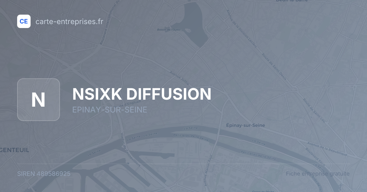 NSIXK DIFFUSION — 489586925 — fiche entreprise