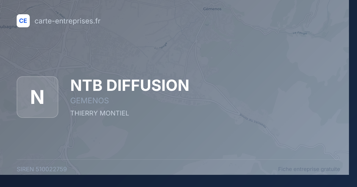 NTB DIFFUSION — 510022759 — fiche entreprise