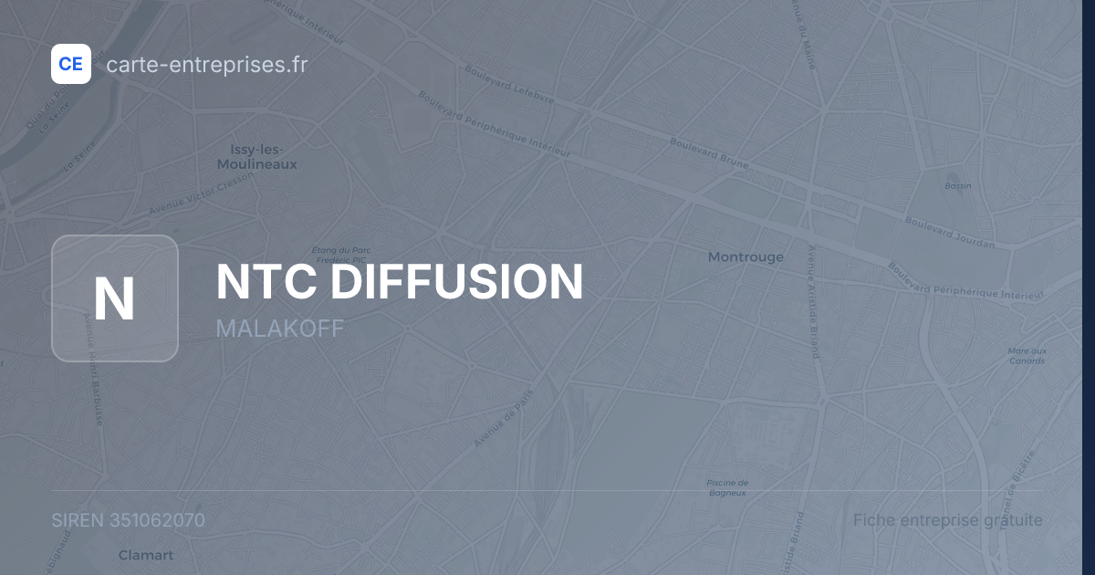NTC DIFFUSION — 351062070 — fiche entreprise