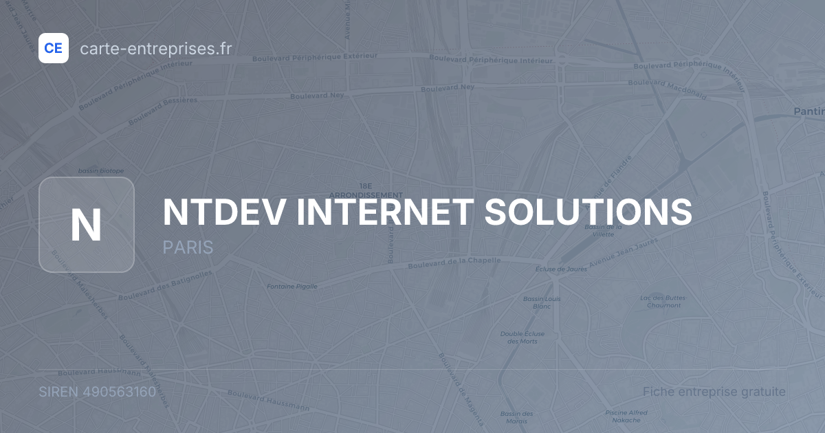 NTDEV INTERNET SOLUTIONS — 490563160 — fiche entreprise
