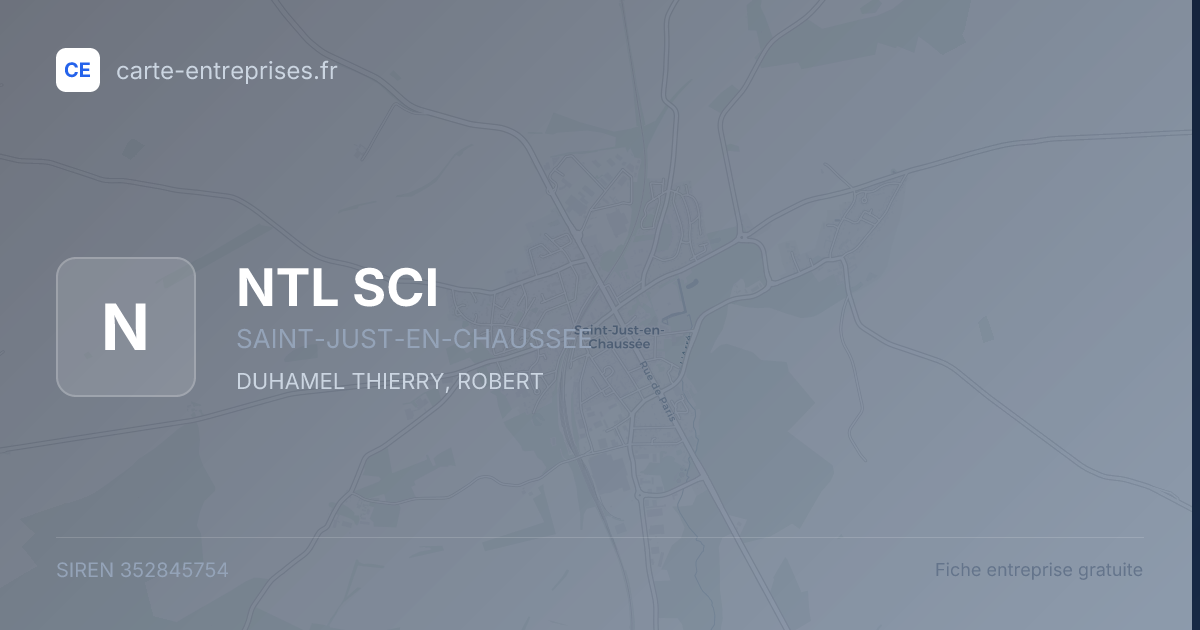 NTL SCI — 352845754 — fiche entreprise