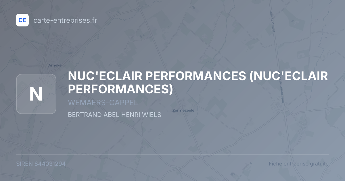 NUC'ECLAIR PERFORMANCES — 844031294 — fiche entreprise