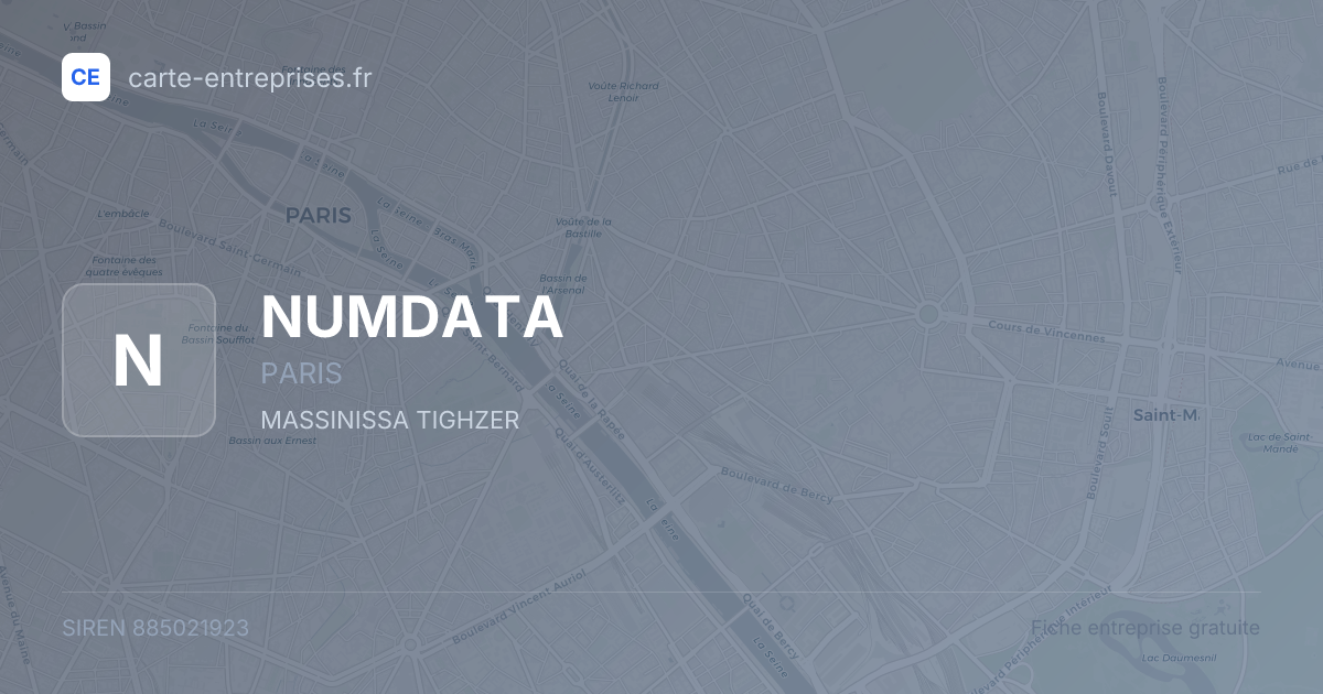 NUMDATA — 885021923 — fiche entreprise