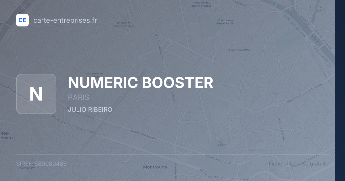 NUMERIC BOOSTER — 880080486 — fiche entreprise