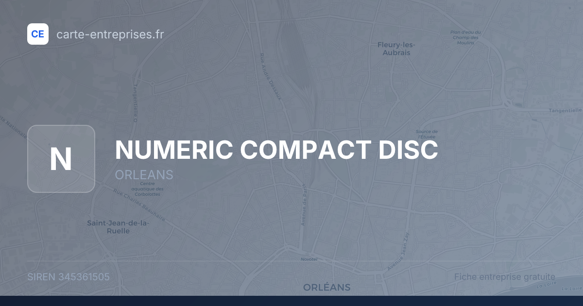 NUMERIC COMPACT DISC — 345361505 — fiche entreprise