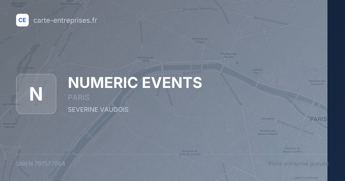 NUMERIC EVENTS — 797577004 — fiche entreprise