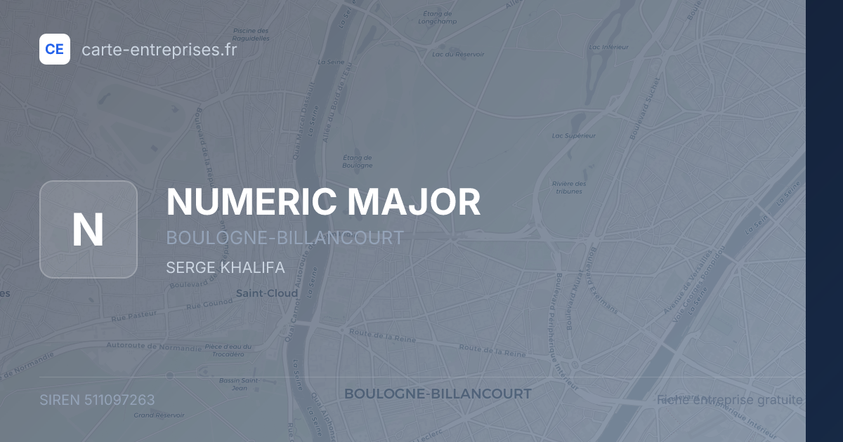NUMERIC MAJOR — 511097263 — fiche entreprise