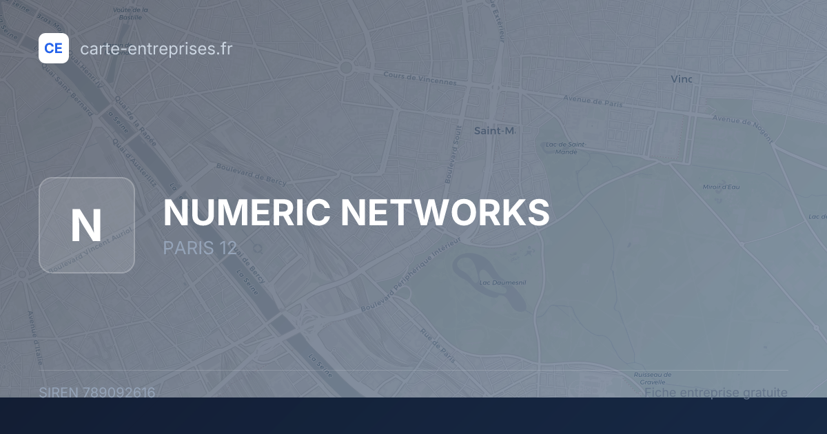 NUMERIC NETWORKS — 789092616 — fiche entreprise