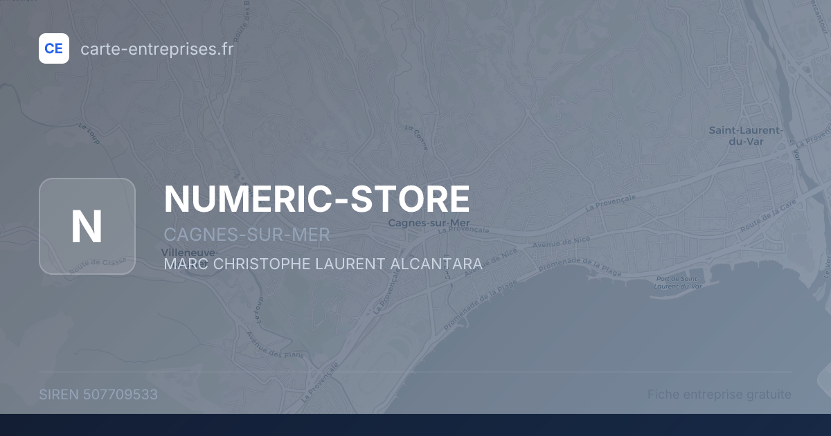 NUMERIC-STORE — 507709533 — fiche entreprise