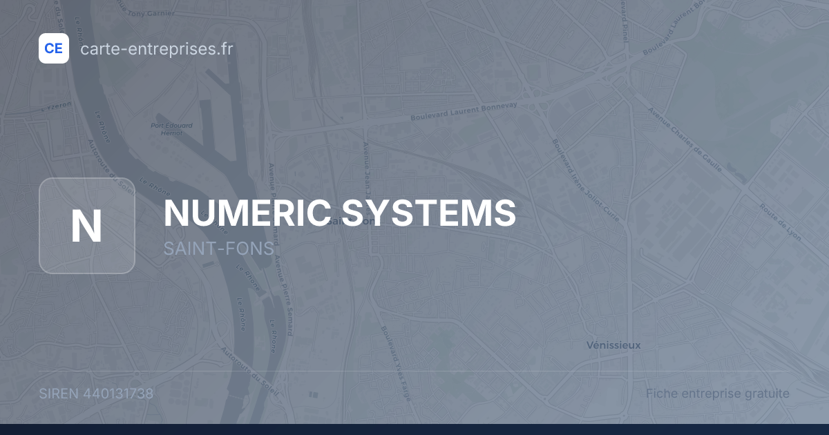 NUMERIC SYSTEMS — 440131738 — fiche entreprise