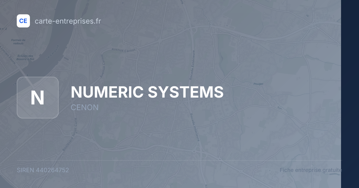 NUMERIC SYSTEMS — 440264752 — fiche entreprise