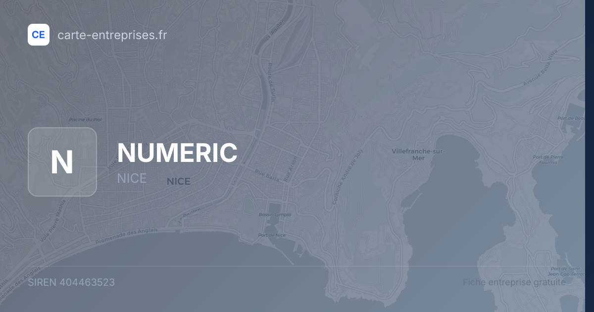 NUMERIC — 404463523 — fiche entreprise