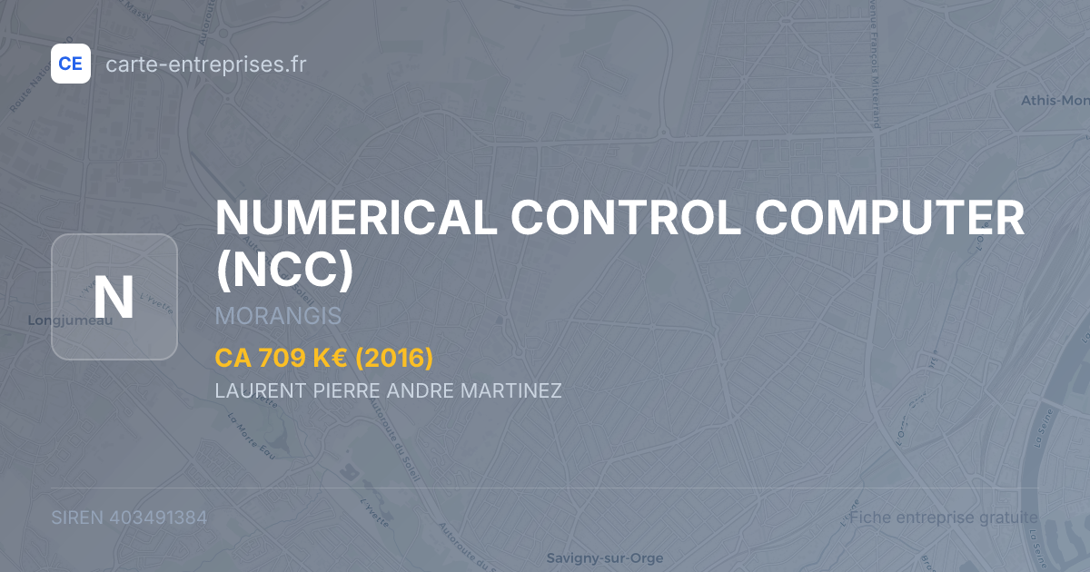 NUMERICAL CONTROL COMPUTER (NCC) — 403491384 — fiche entreprise