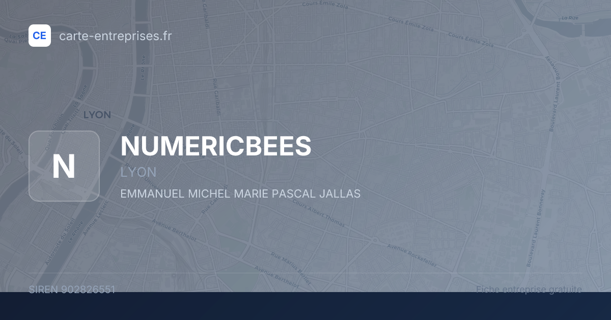 NUMERICBEES — 902826551 — fiche entreprise