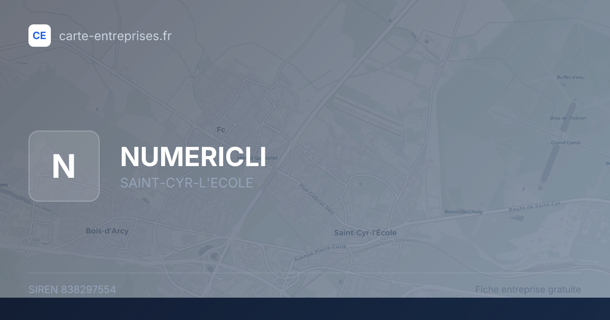NUMERICLI — 838297554 — fiche entreprise