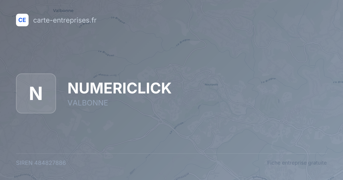 NUMERICLICK — 484827886 — fiche entreprise