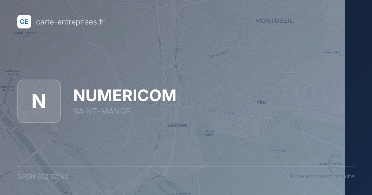 NUMERICOM — 352112742 — fiche entreprise