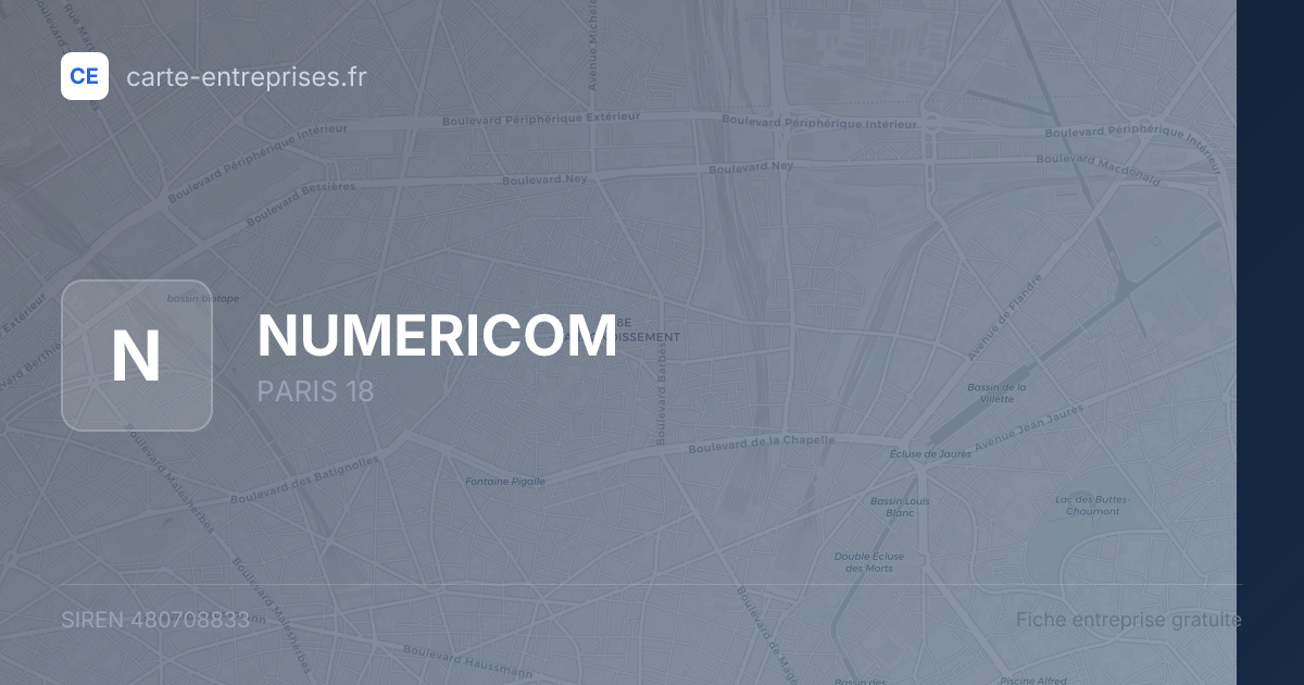NUMERICOM — 480708833 — fiche entreprise