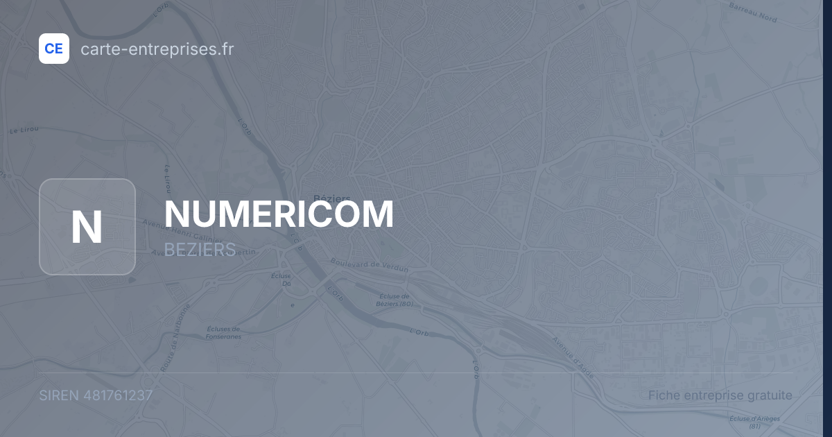 NUMERICOM — 481761237 — fiche entreprise