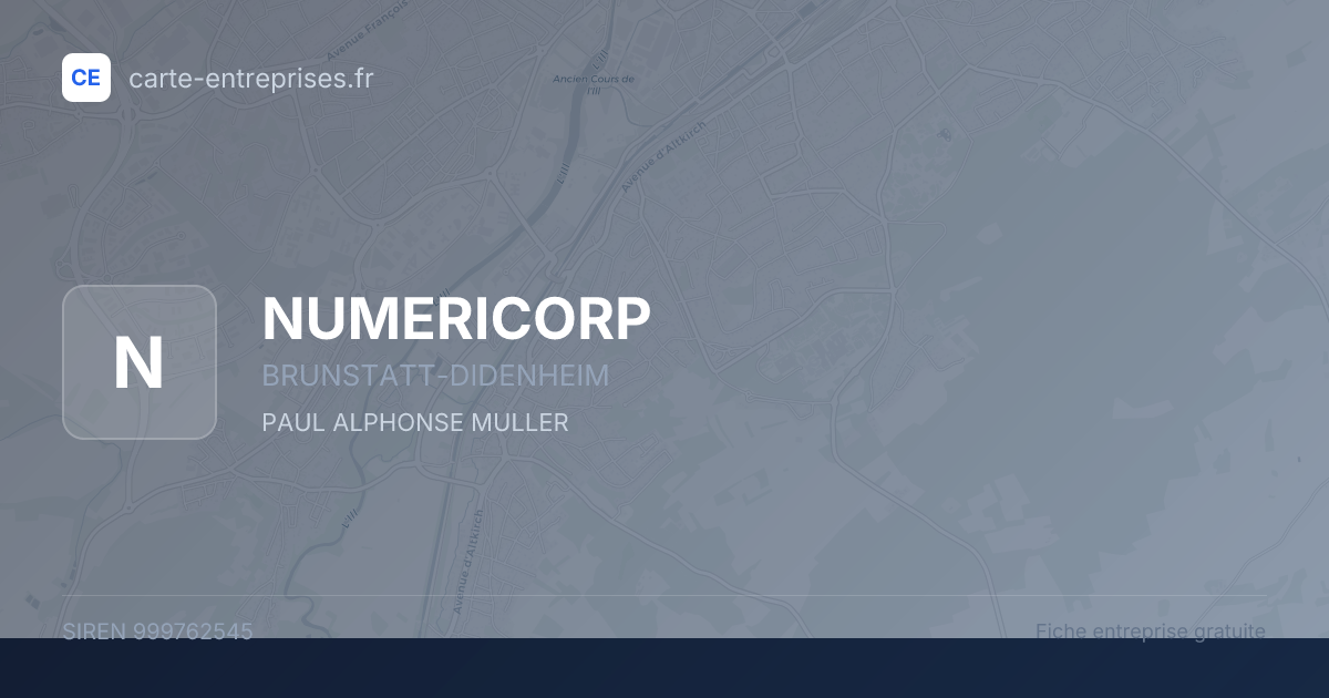 NUMERICORP — 999762545 — fiche entreprise
