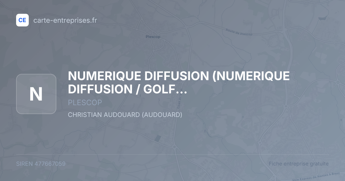 NUMERIQUE DIFFUSION (NUMERIQUE DIFFUSION / GOLFE MULTIPOSES) — 477667059 — fiche entreprise
