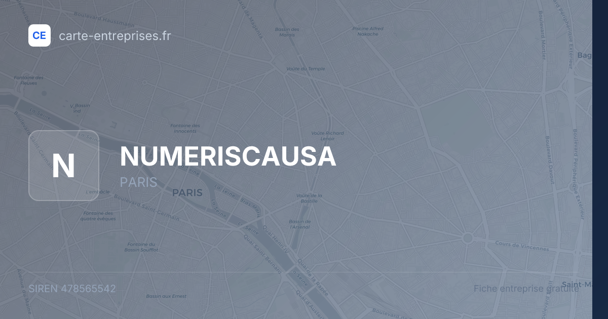 NUMERISCAUSA — 478565542 — fiche entreprise