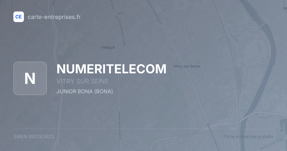 NUMERITELECOM — 892183823 — fiche entreprise