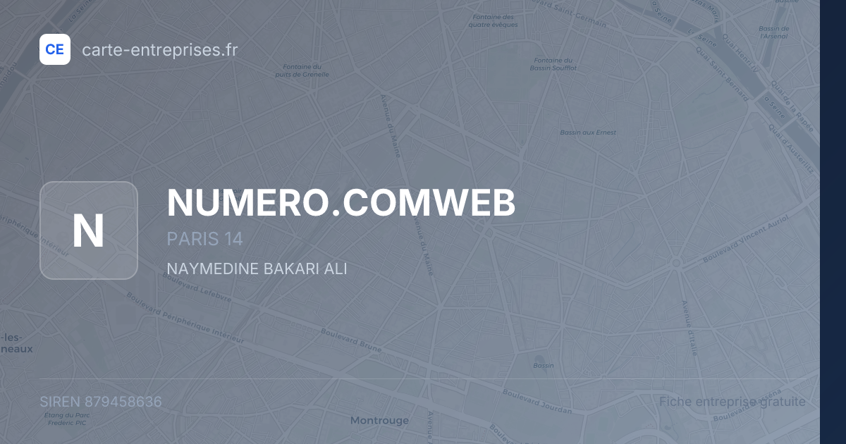 NUMERO.COMWEB — 879458636 — fiche entreprise