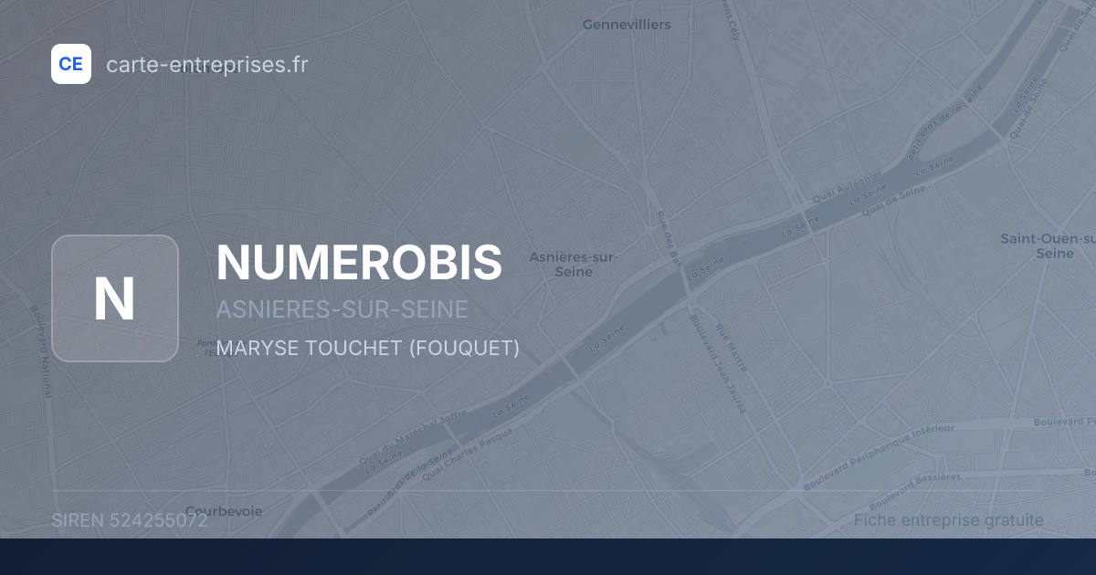 NUMEROBIS — 524255072 — fiche entreprise