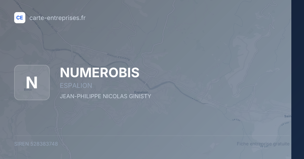 NUMEROBIS — 528383748 — fiche entreprise