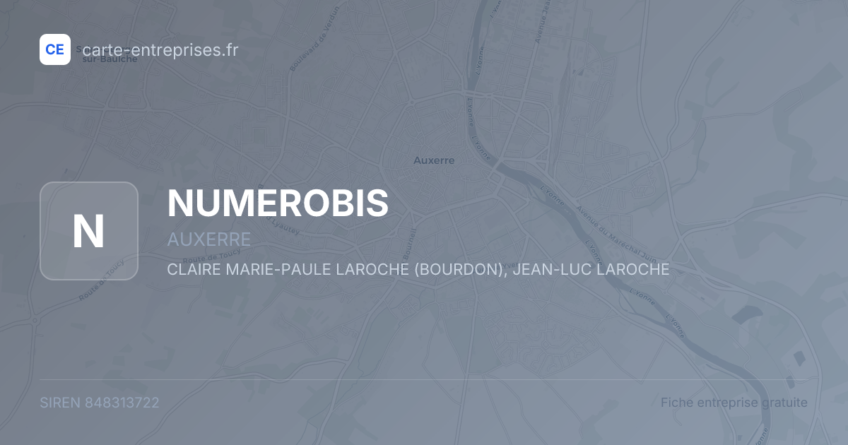 NUMEROBIS — 848313722 — fiche entreprise