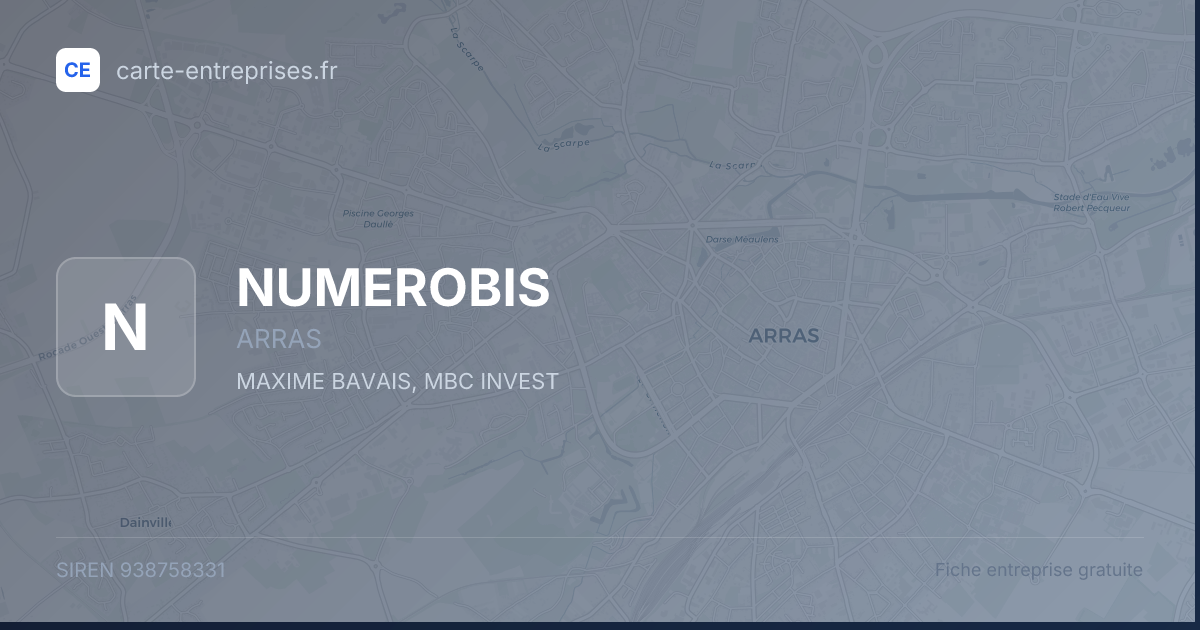 NUMEROBIS — 938758331 — fiche entreprise