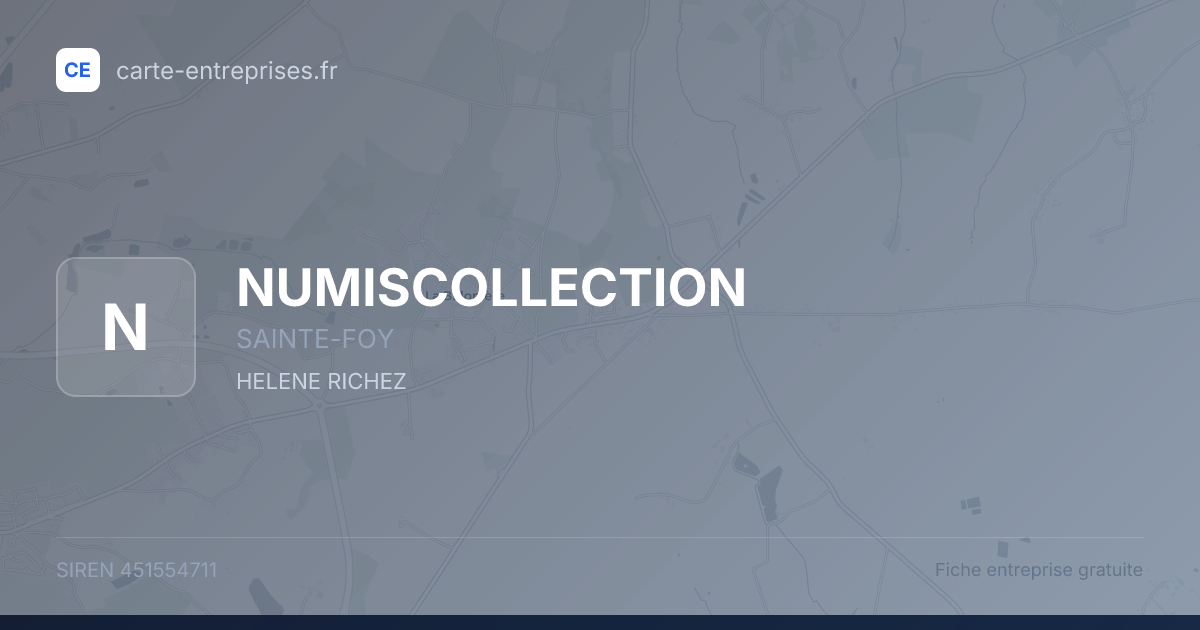 NUMISCOLLECTION — 451554711 — fiche entreprise