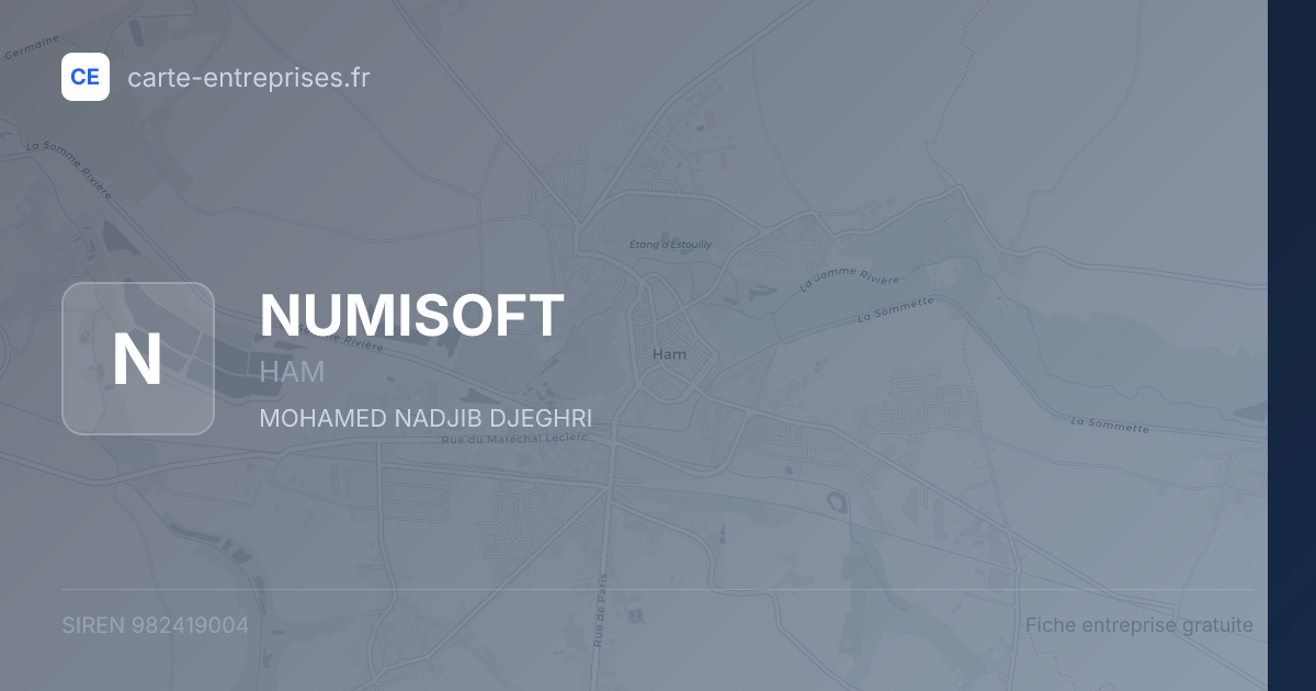NUMISOFT — 982419004 — fiche entreprise